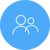Two people icon for personal training and coaching app development