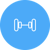 Dumbbell icon for custom fitness and workout app development